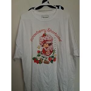 Strawberry Shortcake Womens White T-shirt With Short Sleeves Size XXL With...